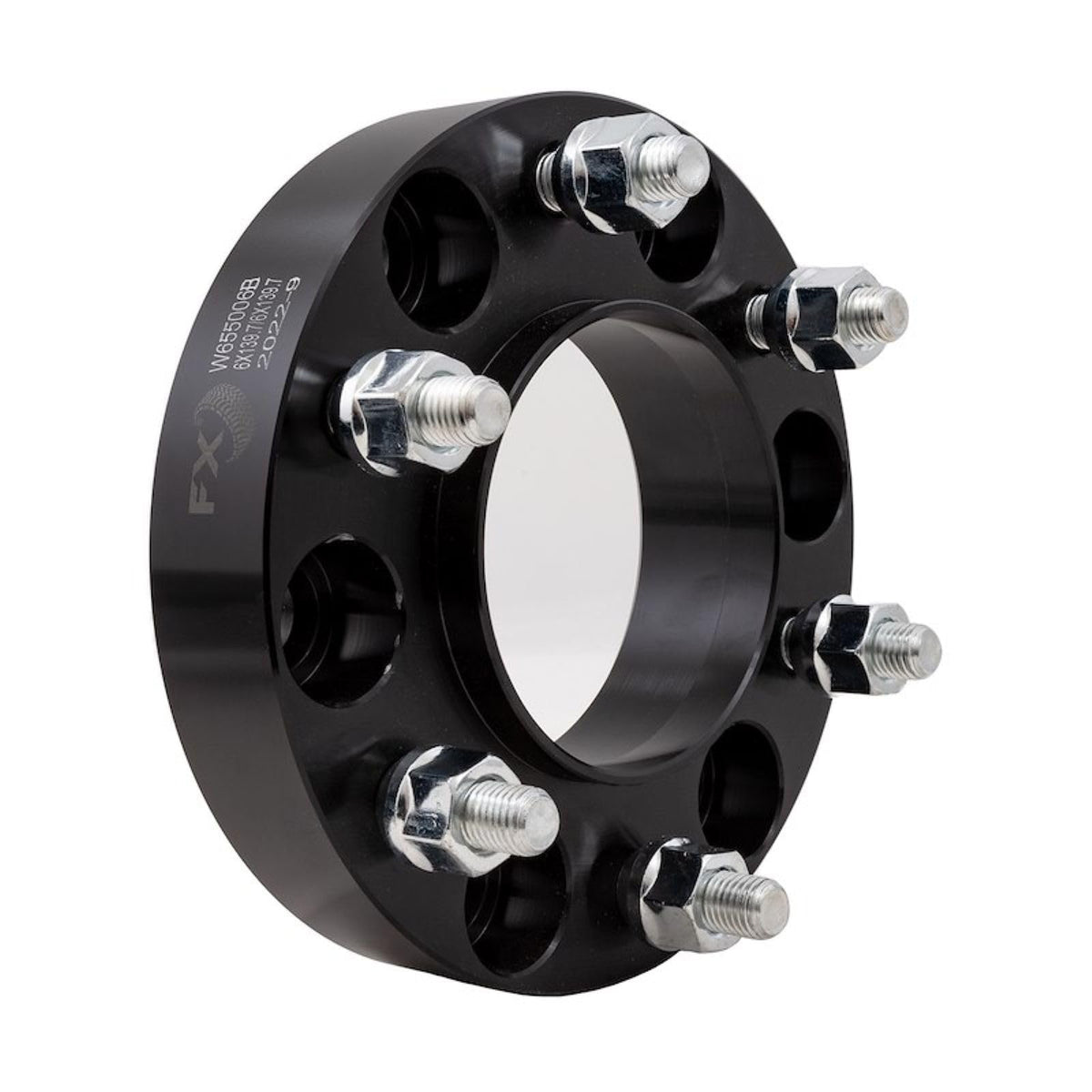 TRAILFX W655006HC Trailfx Wheel Spacer W655006HC, 6 x 5.50 Inch Bolt Pattern, 1.25 Inch Thickness, Wheel Stud Mount, 93.1 Millimeter Hub Size, Black, Aluminum, Set of 2, Hub Centric; Fits 2021-2025 Ford Bronco