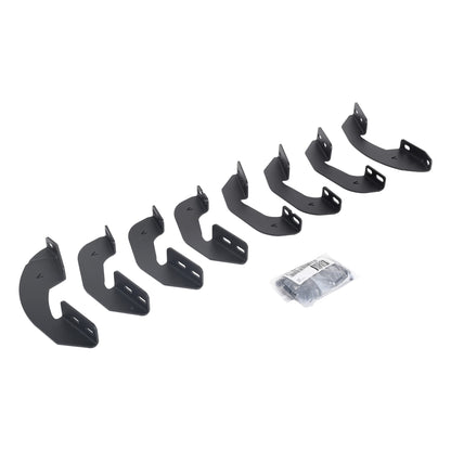 GO RHINO 6944156 Go Rhino V-Series V3 / RB10 Slim / RB20 Slim / RB30 Slim / RB30 Running Board Mounting Brackets | Mild Steel, Textured Black | 6944156 | Fits 2007-2021 Toyota Tundra Crew Max Pickup