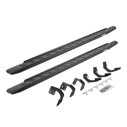 GO RHINO 69629980PC Go Rhino RB30 Running Boards & Brackets | Galvanized Steel, Textured Black | 69629980PC | Fits 2015-2018 Ram 1500 Quad Cab Pickup; 2019-2023 Ram 1500 Classic Quad Cab Pickup
