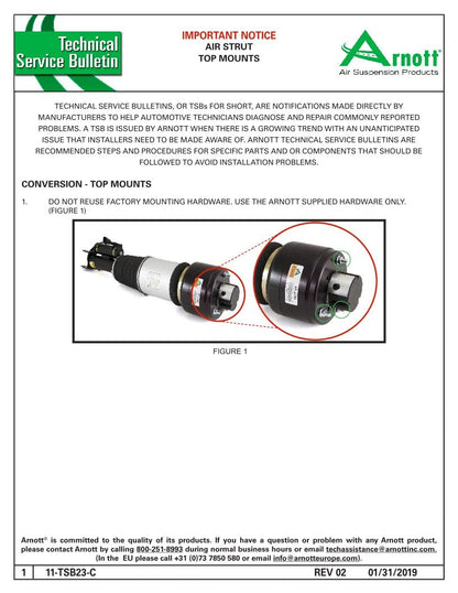 ARNOTT AS-3000 Arnott Replacement For E320 E350 E500 E550 4Matic AWD Front Right Air Strut