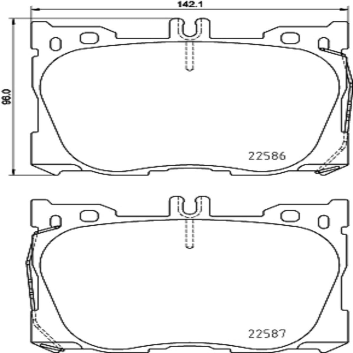 BREMBO P50139 Brembo P50139 Low-Met Alloy Steel Front Disc Brake Pad Set MERCEDES-BENZ OE# A0004204900