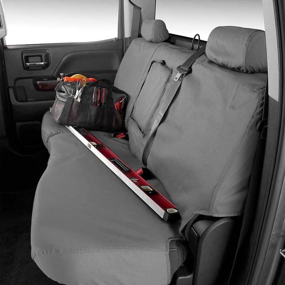 COVERCRAFT SS7521PCGY Covercraft SS7521PCGY - SeatSaver Polycotton 3rd Row Gray Custom Seat Covers