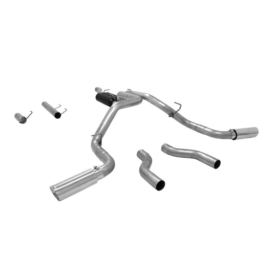 FLOWMASTER 817709 Flowmaster 817709 American Thunder Cat-Back Exhaust Kit 3 Inch 409 Stainless Steel Dual 4 Inch Polished Stainless Tips Compatible with 2014-2024 Ram 2500 6.4L 149.4 160.5 169.4 Inch Wheelbases