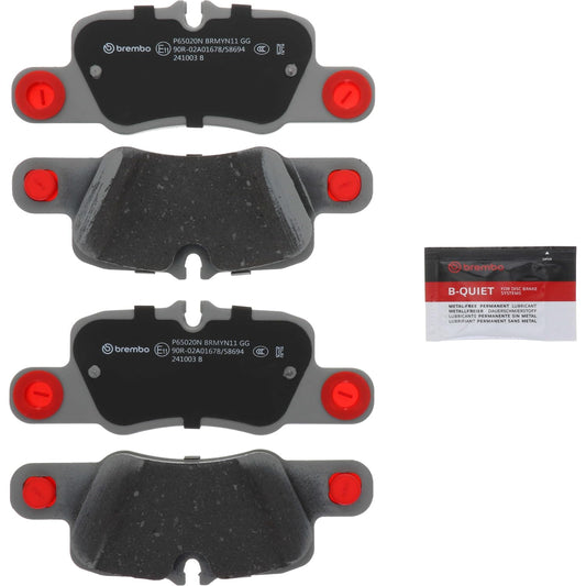 BREMBO P65020N Brembo P65020N Premium Ceramic Rear Disc Brake Pad Set PORSCHE OE# 971698451D