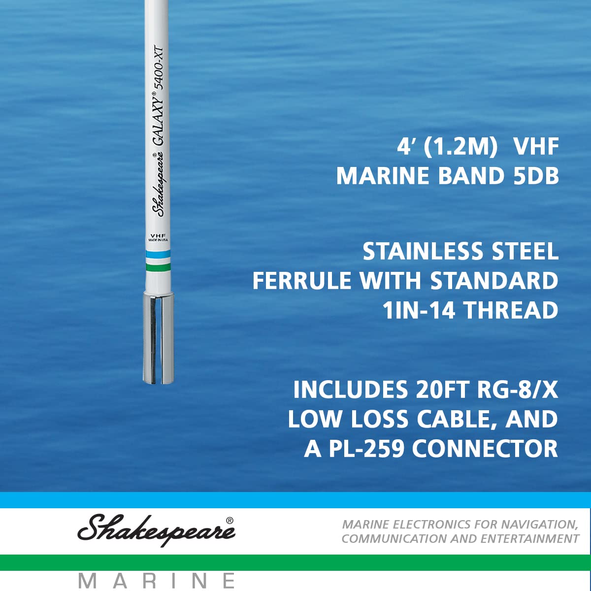 SHAKESPEARE 5400-XT Shakespeare 5400-XT Galaxy 4' VHF Antenna - 3dB Gain