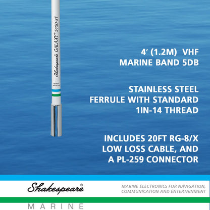 SHAKESPEARE 5400-XT Shakespeare 5400-XT Galaxy 4' VHF Antenna - 3dB Gain