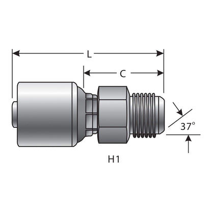 Gates G25165-1008 HYDRAULIC COUPLING-MEGACRIMP