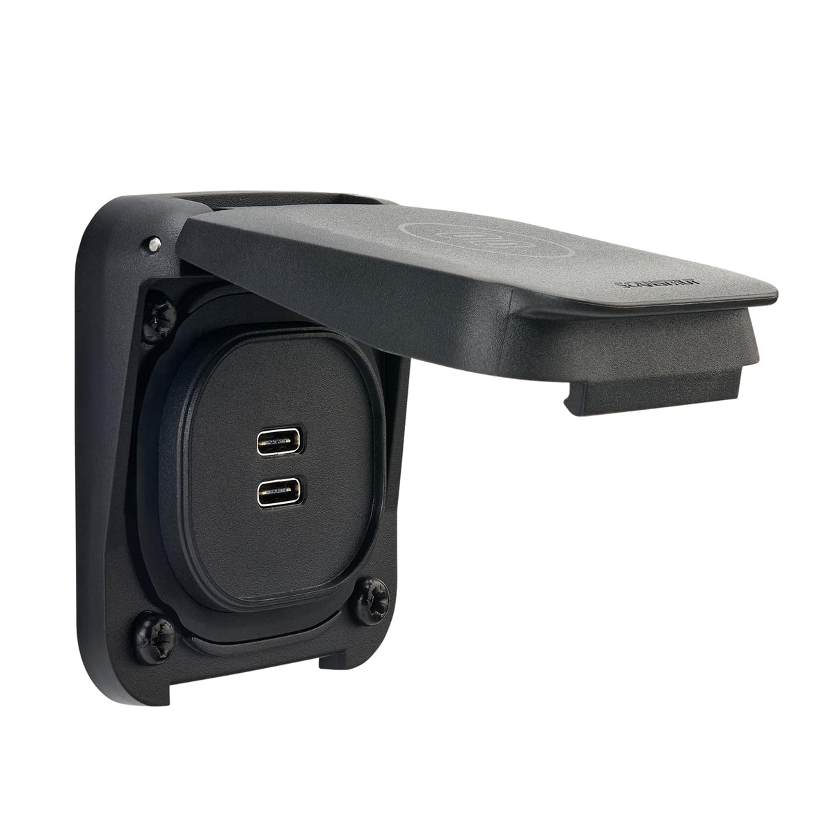 SCANSTRUT SC-V-USB-01 Scanstrut Ventura SC-V-USB-01 Dual USB-C Socket, 60W Fast Charge, IP68/IP69K Waterproof, 12/24V DC, Marine-Grade Flush Mount for RV, Van & Boat