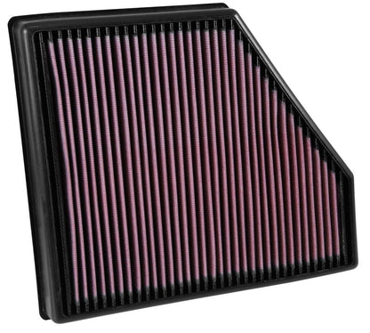 K&N FILTER 33-5047 K&N High-Flow Original Lifetime Engine Air Filter: Increase Power: Premium, Washable: Compatible with 2016-2024 Chevrolet: Camaro, SS, ZL1, 33-5047