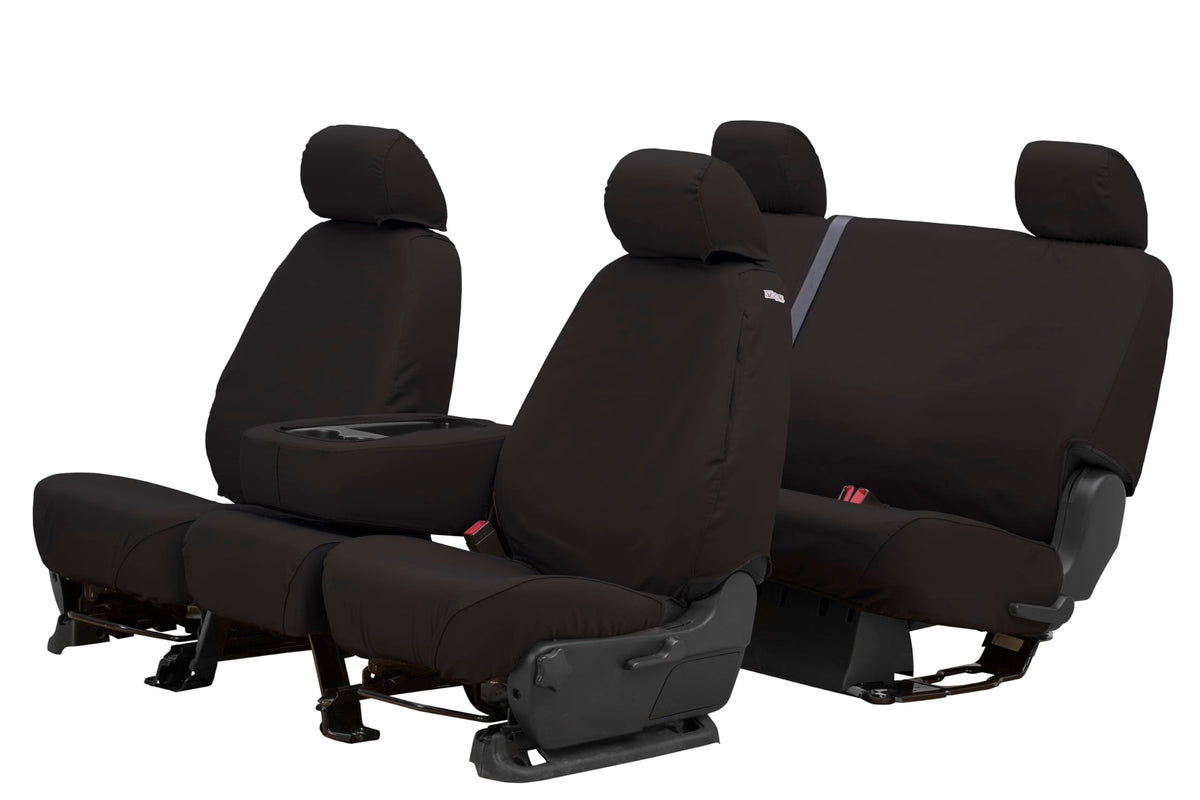 COVERCRAFT SS2360PCCH Covercraft SS2360PCCH Custom-Fit Front Bucket SeatSaver Seat Covers - Polycotton Fabric, Charcoal Black