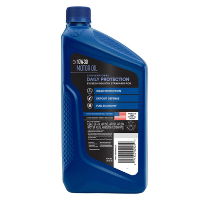 VALVOLINE 797578 Valvoline Daily Protection SAE 10W-30 Conventional Motor Oil 1 QT, Case of 6