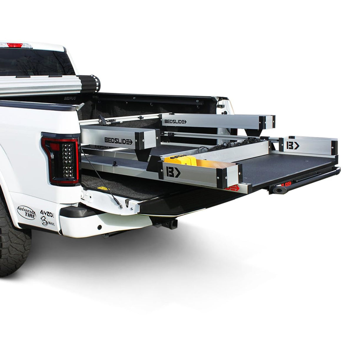 Bedslide BSA-BK Bedslide Bedbin Complete 5 Piece Kit Truck Bed Organizer, Storage Attachments, Additional Space for Organization, Silver