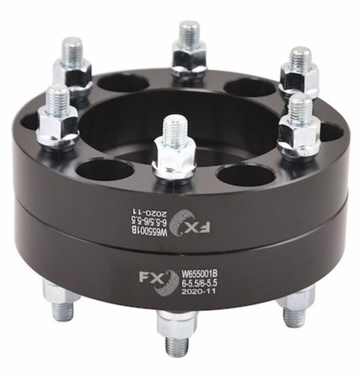 TRAILFX W655001N Trailfx FX Wheels W655001N Wheel Spacer Set of 2 – 1.25 Inch Thickness, 6x139.7 mm (6x5.50 in) Bolt Pattern, 108 mm Hub Size, Black Anodized 6061-T6 Aluminum with 12 Lug Bolts and Nuts