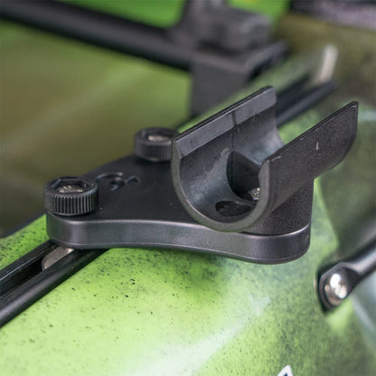 RAILBLAZA 08-0052-11 RAILBLAZA QuickGrip Kayak Paddle Holder Clip with Trackmount for Paddle Pole or Landing Net Storage