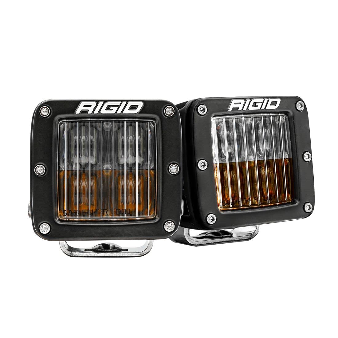 Rigid Industries 50482 RIGID INDUSTRIES D-Series PRO LED Fog Light Pods SAE Yellow Selective/White, Street Legal, Pair