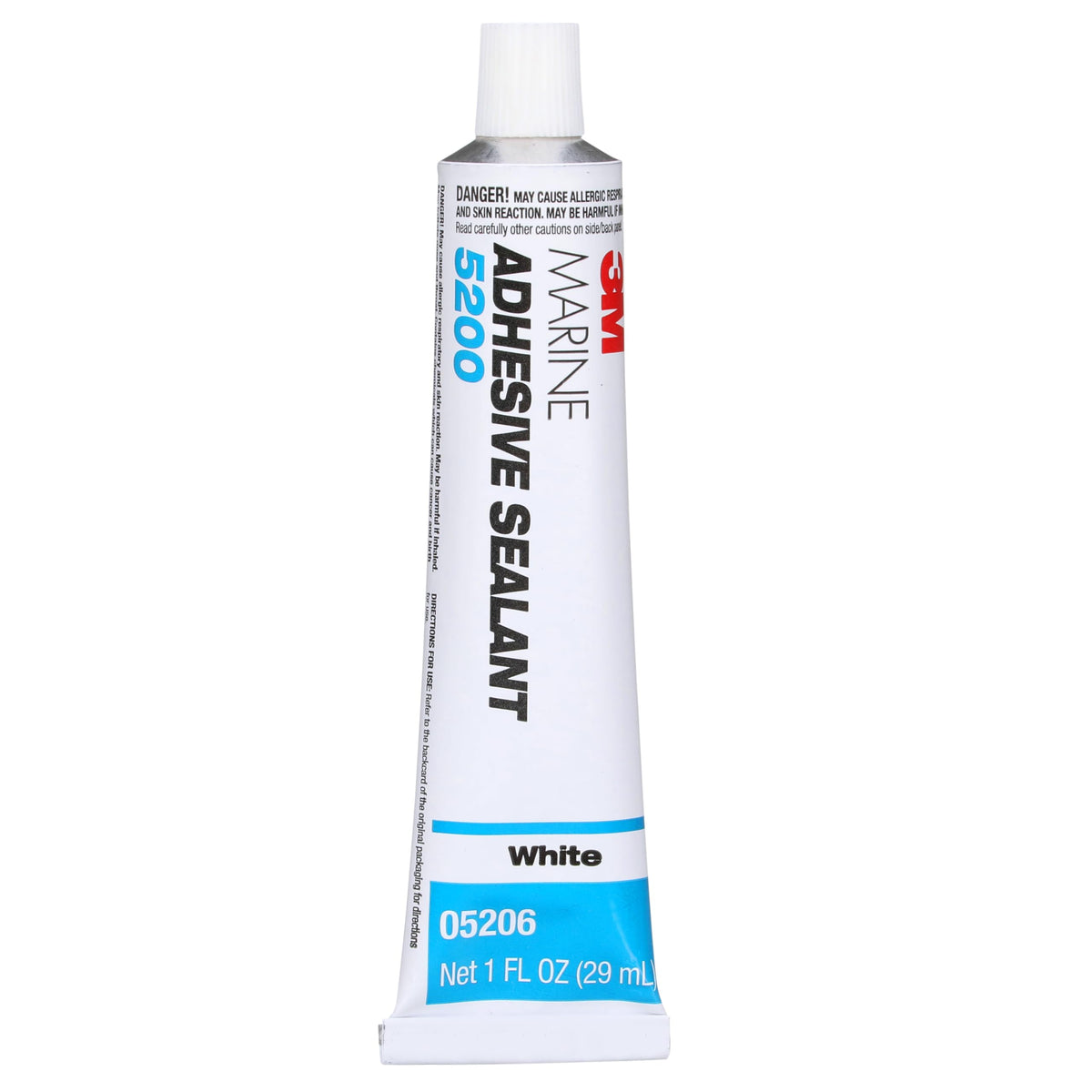 3M 05206 3M Marine Adhesive Sealant 5200, White, 1 oz Tube