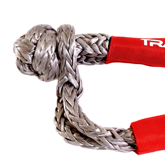 TRAILFX WA046 TrailFX Shackle Rope 7/16 Inch HMPE Synthetic Rope 7,500 Pound Working Load Limit 30,000 Pound Break Strength Red Single TrailFX WA046