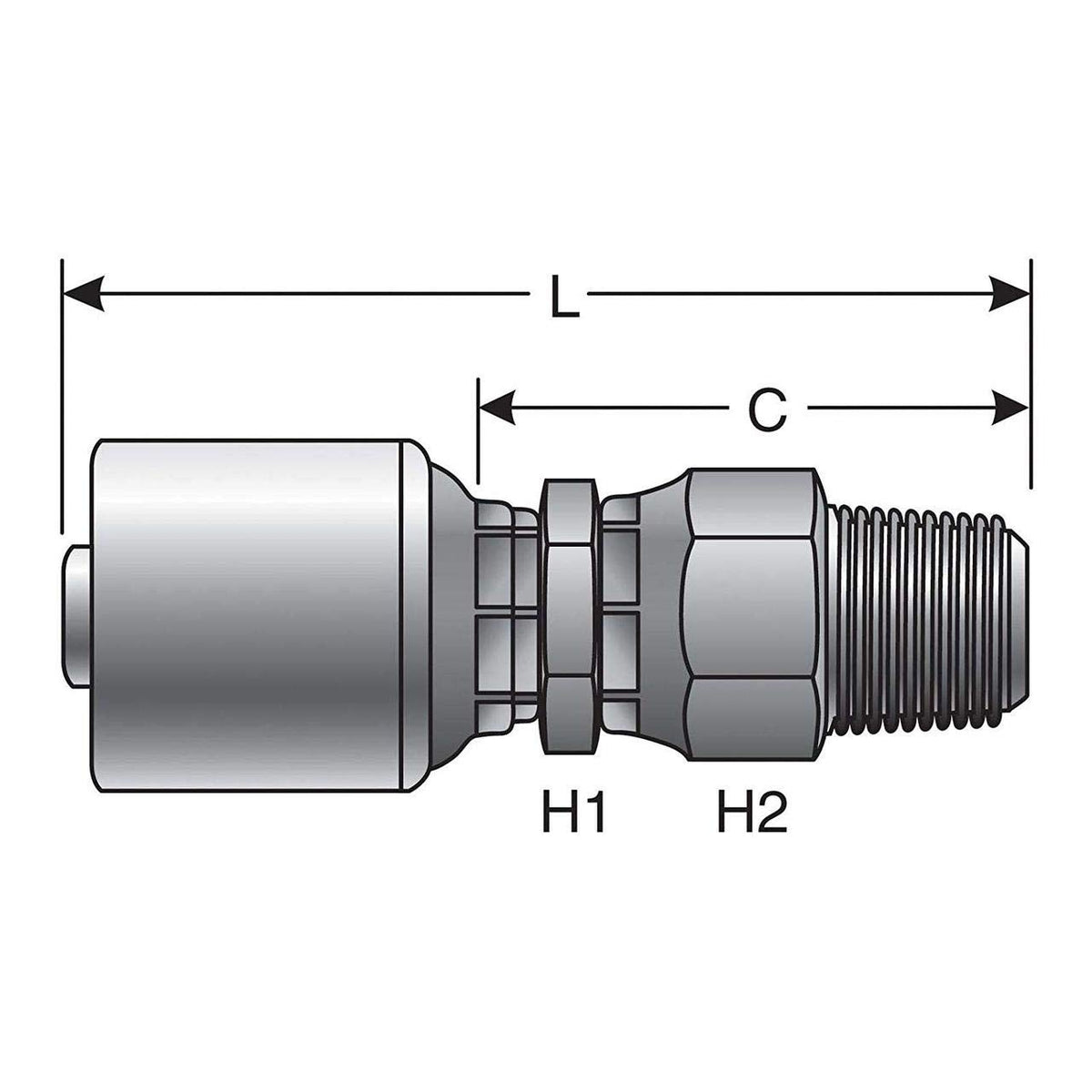 Gates G25105-0608 HYDRAULIC COUPLING-MEGACRIMP