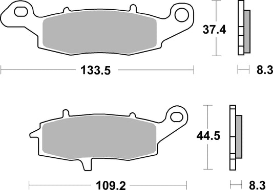 BREMBO 07KA18SA Brembo 07KA18SA Disc Brake Pad Set for Kawasaki ER-6N 2009-2010, ER-6N 2015-2015, KLE650 Versys 2007-2014