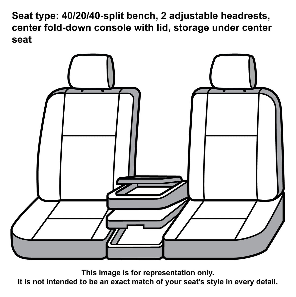 Covercraft SSC3484COBK Covercraft Carhartt Super Dux SeatSaver Custom Seat Covers – SSC3484COBK – 1st Row 40/20/40 Bench Seat – Compatible with 2019-2021 Ram 2500/3500 – Black