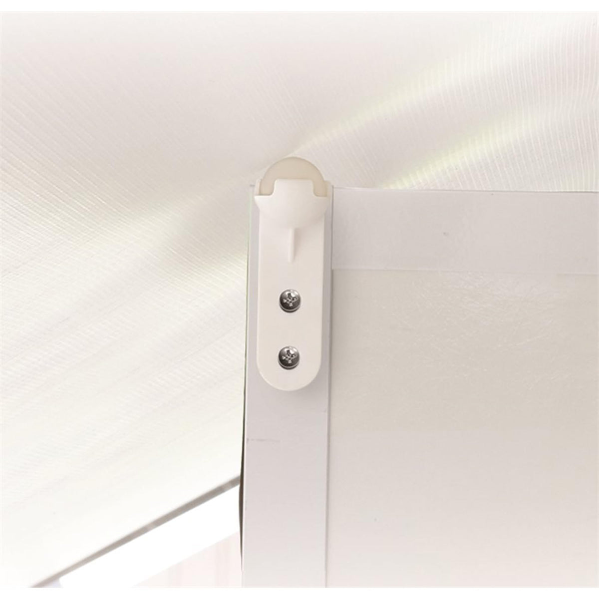CAMCO 42005 Camco Durable and Rotates 360 Degree Awning Door Roller Ball with Screen Door Slider and Mounting Hardware, Fits Round or Square RV Door, White