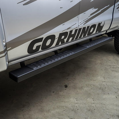 GO RHINO 6862404787T Go Rhino 6" OE Xtreme II Sidesteps & Brackets | Galvanized Steel, Textured Black | 6862404787T | Fits 2019 - 2025 Chevrolet Silverado & GMC Sierra Crew Cab (See description)