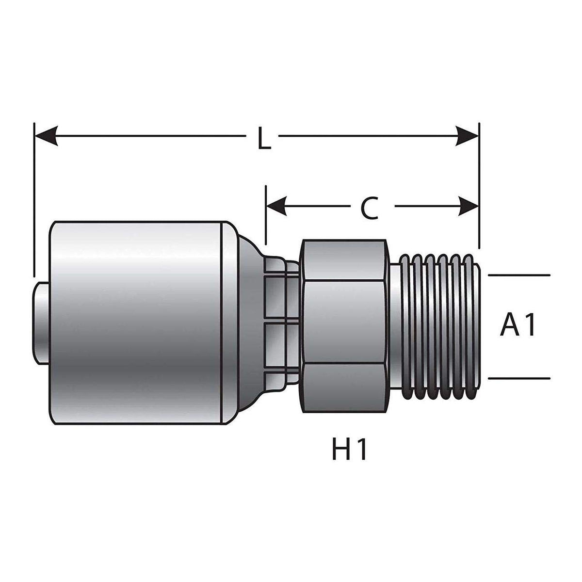 Gates G25615-0410 HYDRAULIC COUPLING-MEGACRIMP