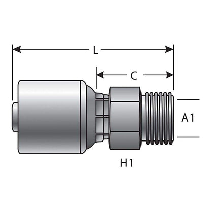 Gates G25615-0410 HYDRAULIC COUPLING-MEGACRIMP