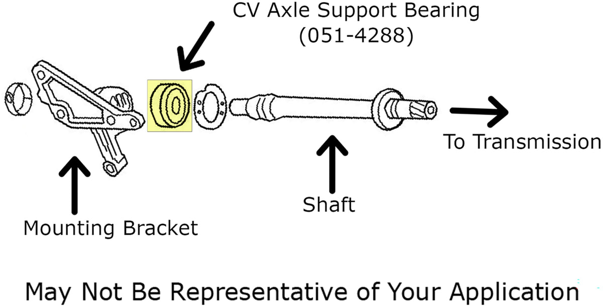 Beck Arnley 051-4288 CV Axle Shaft Carrier Bearing