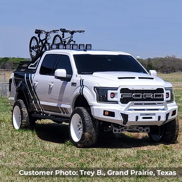 GO RHINO 911600T Go Rhino Sport Bar 2.0 w/Power Actuated Retractable Light Mount | Mild Steel, Textured Black | 911600T | Fits 2015-2024 Ford F-150 & Other Full Size Trucks (See Description)