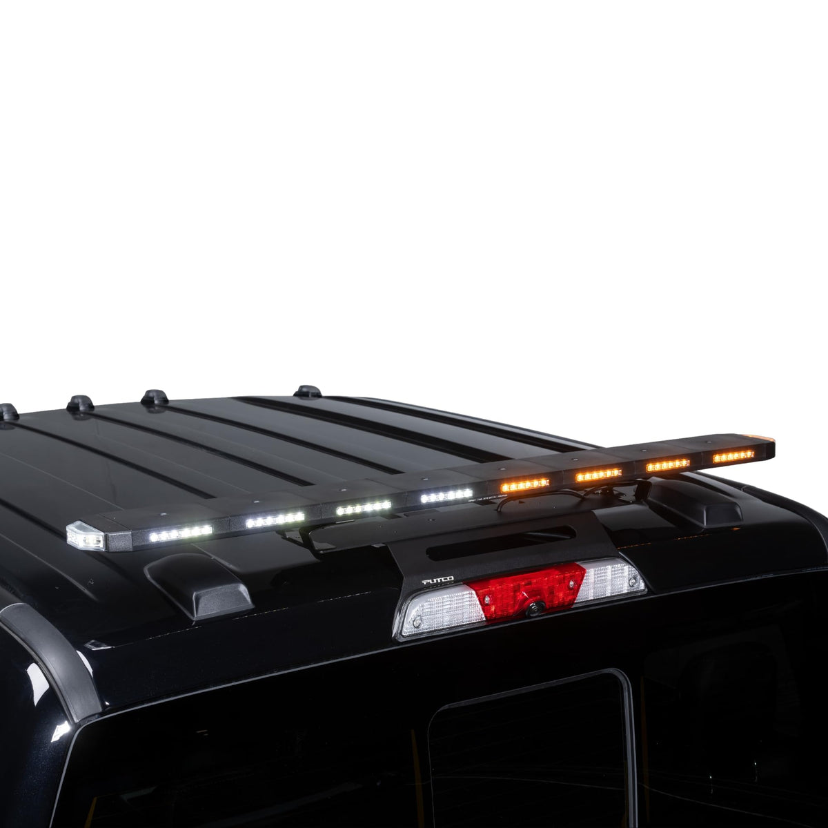 Putco 950248 Putco Tri-Hornet LED Stealth Rooftop Strobe Light Bar (Amber, White & Blue), 48" Tri Color Strobe Light