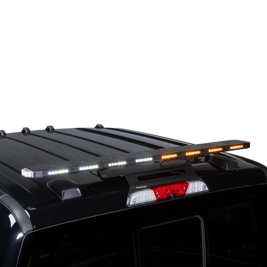 Putco 950248 Putco Tri-Hornet LED Stealth Rooftop Strobe Light Bar (Amber, White & Blue), 48" Tri Color Strobe Light