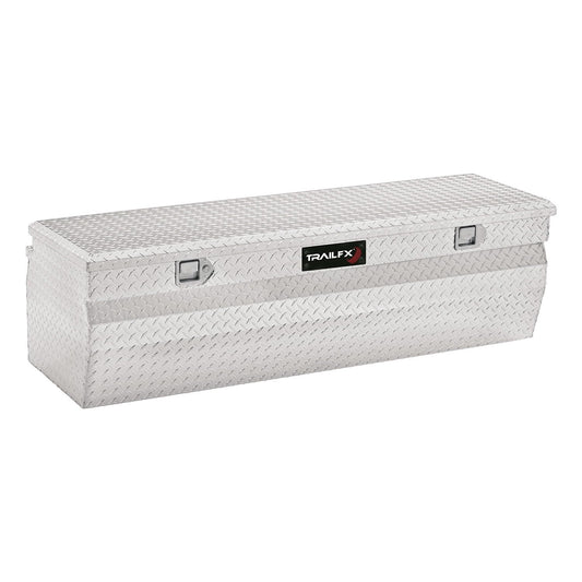 TRAILFX 150481 TrailFX Chest Tool Box Single Lid with Struts Polished 16-Gauge Diamond Tread Aluminum 9.6 Cubic Foot Capacity 47 Inch Length x 19-7/8 Inch Width x 17-1/8 Inch Height Bright Finish TrailFX 150481