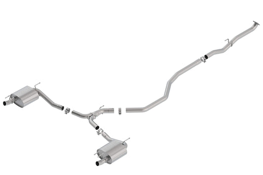 BORLA 140786 BORLA 140786 Cat-Back Performance Exhaust System for 2018-2022 Honda Accord Sport 4 Cyl. T-304 Stainless Steel Dual Split Rear Exit Single 2.25" Exit Each Side Tips NOT included Reuse O.E. Tips