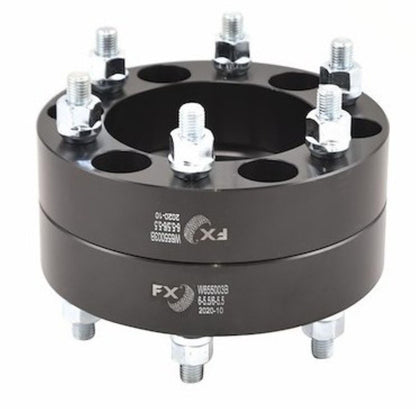 TRAILFX W655003N TrailFX Wheels W655003N Wheel Spacer Set of 2 – 1.5 Inch Thickness, 6x139.7 mm (6x5.50 in) Bolt Pattern, 108 mm Hub Size, Black Anodized 6061-T6 Aluminum with 12 Open End Conical Seat Lug Nuts