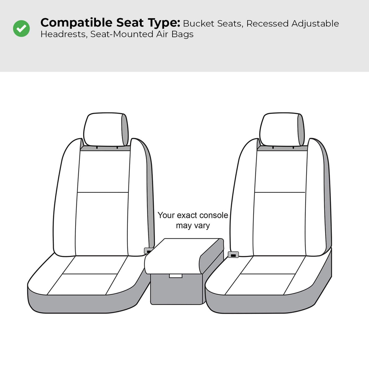 Covercraft SS2615PCGY Covercraft Polycotton SeatSaver Custom Seat Covers