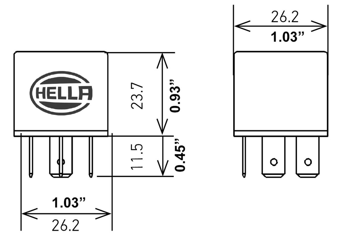 HELLA 933332101 Hella 933332101 RELAY 12V 40A SPST