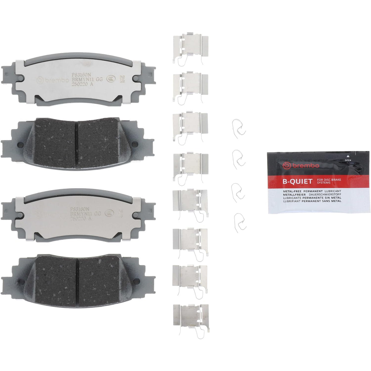 BREMBO P83160N Brembo P83160N Premium Ceramic Rear Disc Brake Pad Set LEXUS OE# 0446648160