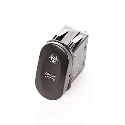 RUGGED RIDGE 17235.06 Rugged Ridge Rocker Switch | Thermoplastic Olefin (TPO), Black and Amber | 17235.06 | Fits zNONE