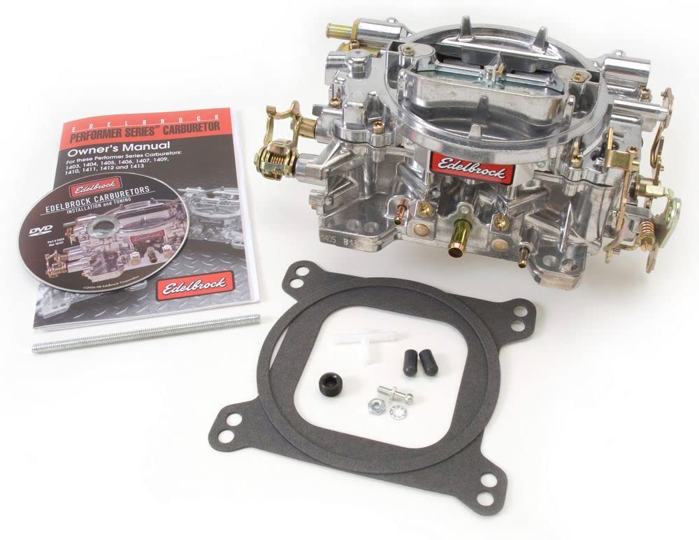 EDELBROCK 1405 Edelbrock 1405 Performer 600 CFM Square Bore 4-Barrel Air Valve Secondary Manual Choke New Carburetor