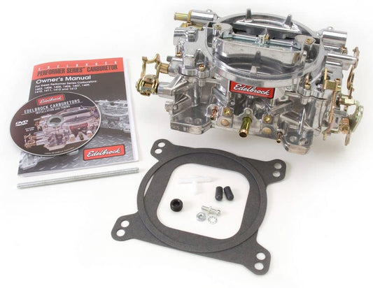 EDELBROCK 1405 Edelbrock 1405 Performer 600 CFM Square Bore 4-Barrel Air Valve Secondary Manual Choke New Carburetor