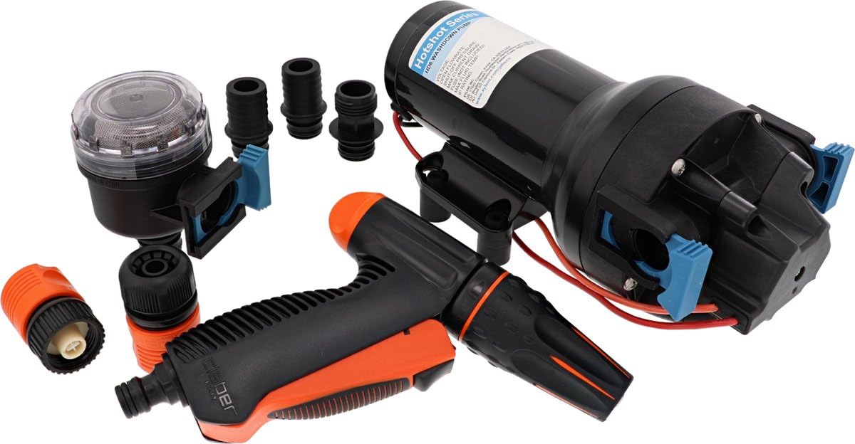 JABSCO P601J-219N-3A Jabsco Hotshot HD6 Heavy Duty Washdown Pump - 12V - 6 GPM - 70 PSI
