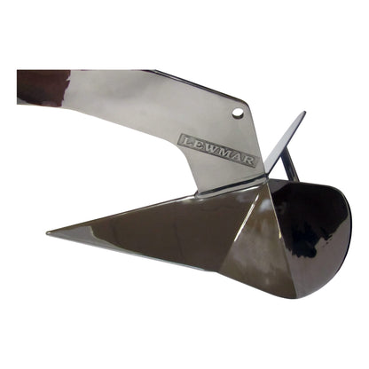 LEWMAR 0057206 Lewmar DTX Stainless Steel Anchor 14 lbs. for Boats 21'- 31', Lead ballasted tip, Integrated Eye, one-Piece Build, Non-hinged plow, self-Launching, 23-3/8" L x 10-7/16" W x 10" H - 2020202203