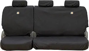 Covercraft Carhartt Super Dux SeatSaver Custom Seat Covers — Fits 2019-2025 Silverado/Sierra 1500/2500/3500 Crew Cab & Double Cab — 2nd Row 60/40 Bench Seat, Super Dux Black