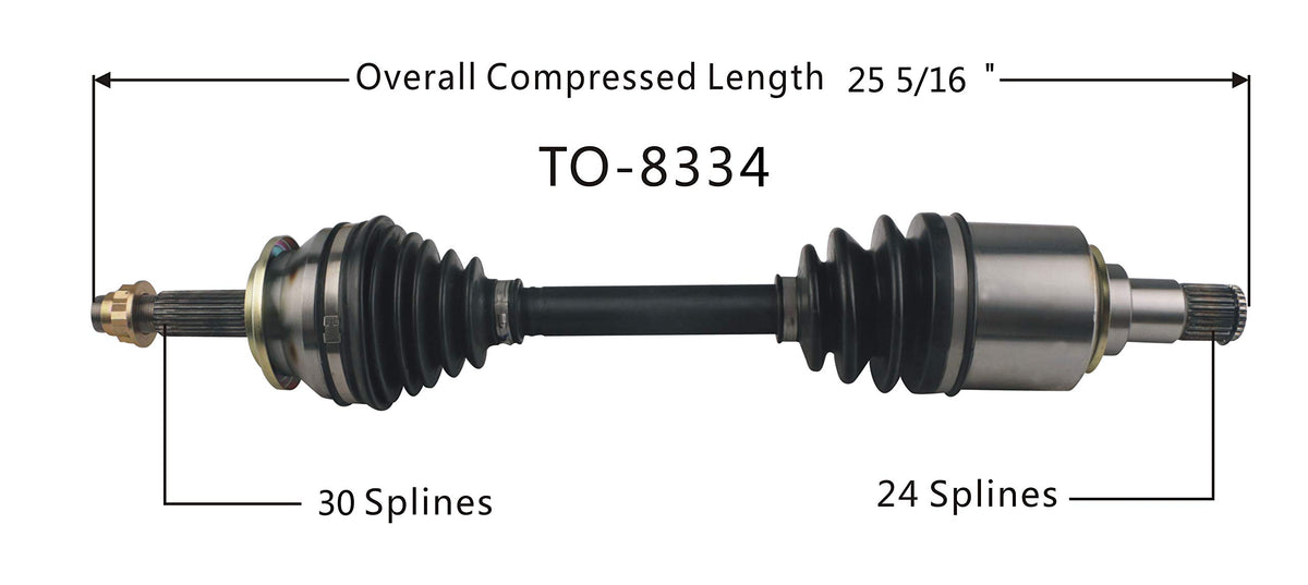 Trakmotive TO-8334 CV Axle, 1 Pack