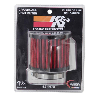 K&N FILTER 62-1470 K&N Vent Air Filter/ Breather: High Performance, Premium, Washable, Replacement Engine Filter: Flange Diameter: 1.75 In, Filter Height: 2.5 In, Flange Length: 0.625 In, Shape: Breather, 62-1470