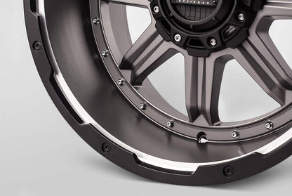 Grid Wheels GD10-17090550A0010 Grid Off-Road GD10 Custom Wheel - 17x9, 0 Offset, 5x150 Bolt Pattern, 110.3mm Hub - Matte Antracite with Black Lip Rim