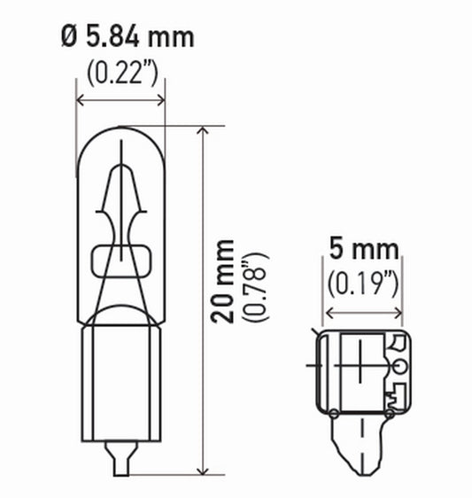 Hella 2721TB Bulb 2721 12V 1.2W W2X4.6D T1.5 (2), Multi