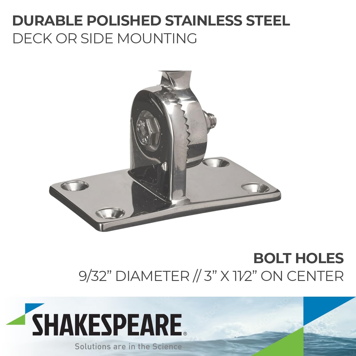 SHAKESPEARE 4187 Shakespeare 4187HD Stainless Steel Heavy Duty Ratchet Mount