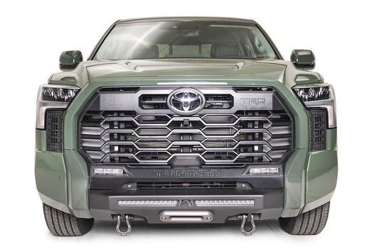 FAB FOURS TT22-N5451-1 Fab Fours TT22-N5451-1 Winch Mount fits 22-23 Toyota Tundra - 2 Stage Black Powder Coated - w/No Guard